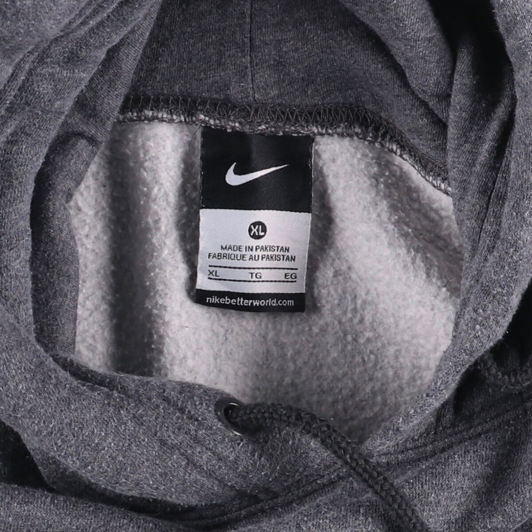 Nike Sweat Pullover Hoodie Men's XL Size cotton Charcoal Vintage Second Hand
