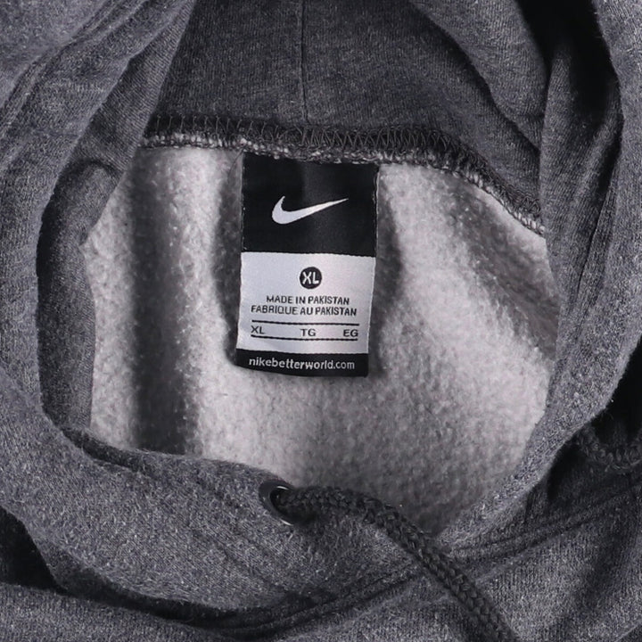 Nike Sweat Pullover Hoodie Men's XL Size cotton Charcoal Vintage Second Hand