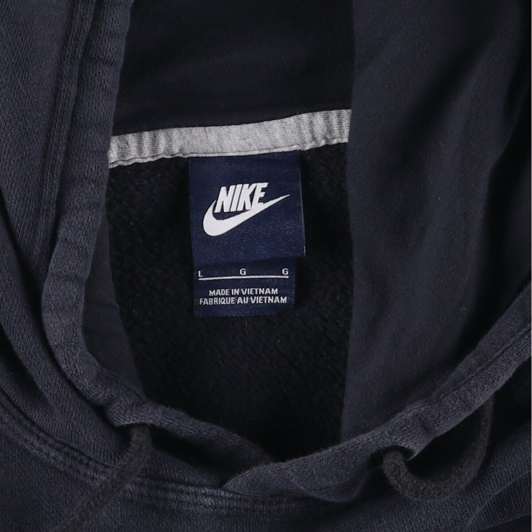 Nike Sweat Pullover Hoodie, Men's Size L cotton navy blue type Vintage Second Hand