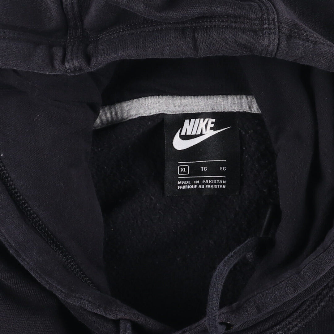 Nike Sweat Pullover Hoodie Men's XL Size cotton black type Vintage Second Hand