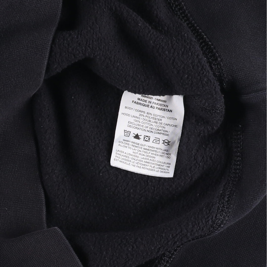 Nike Sweat Pullover Hoodie Men's XL Size cotton black type Vintage Second Hand