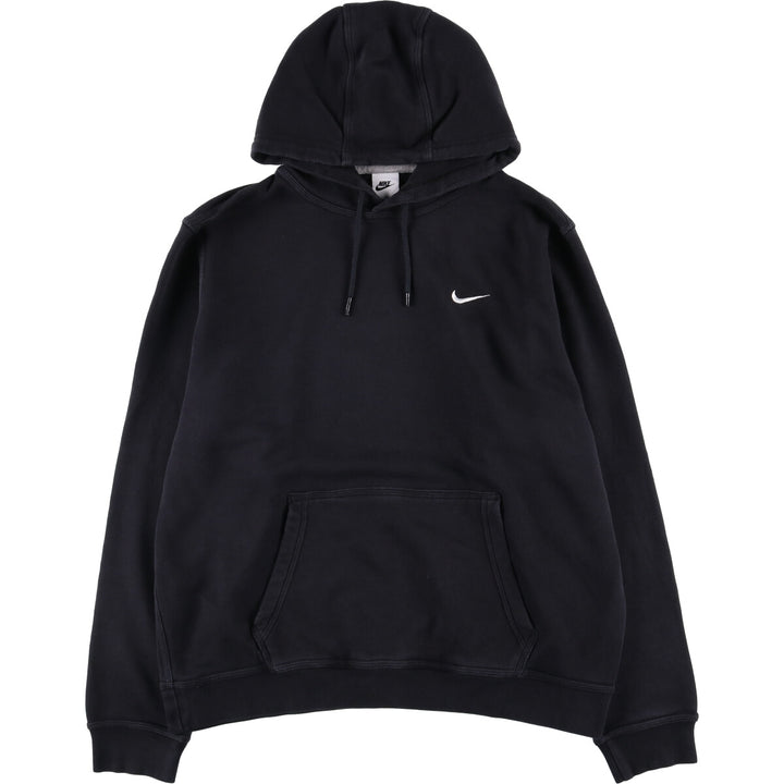 Nike Sweat Pullover Hoodie Men's XL Size cotton black type Vintage Second Hand