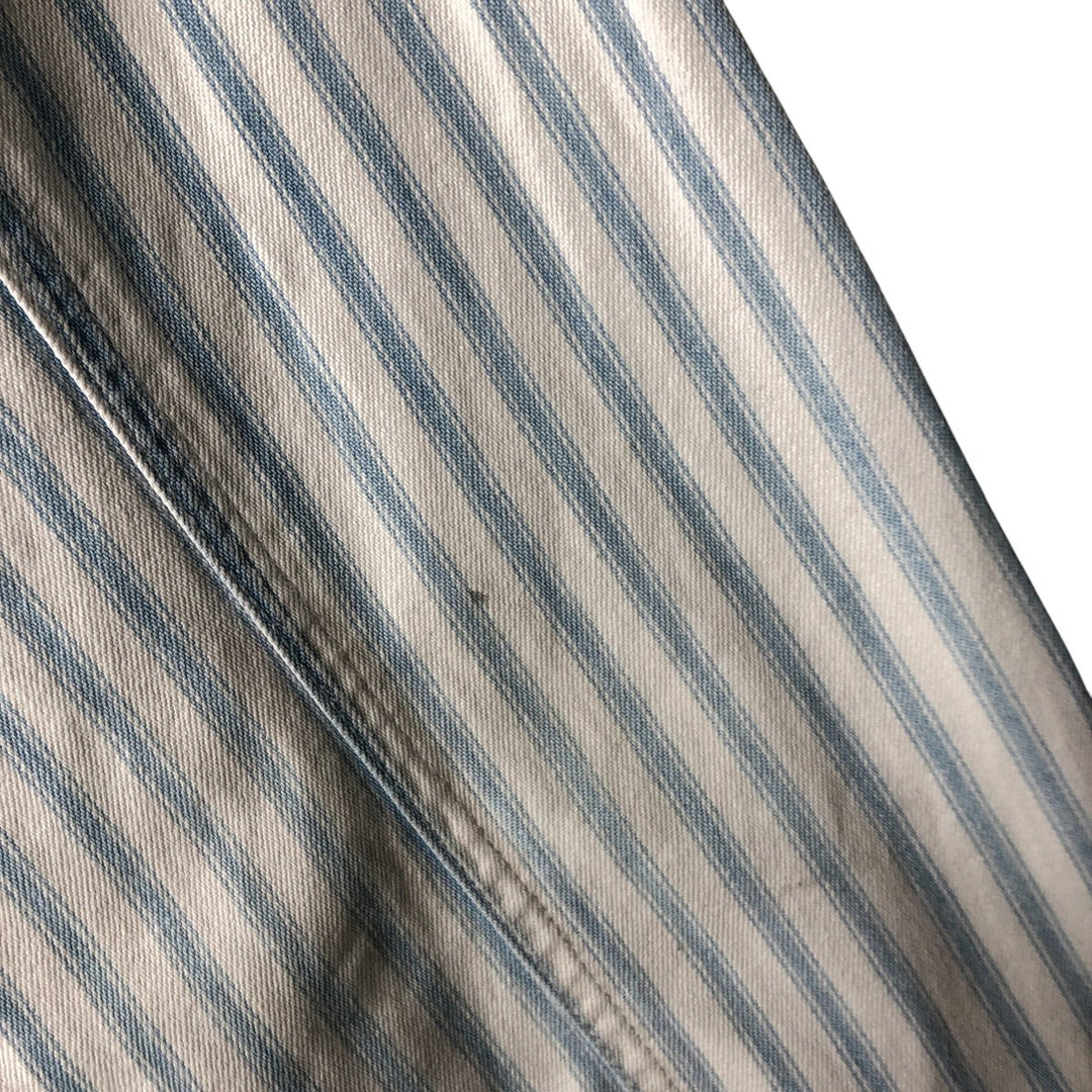 90'S Vintage Levi's Long Sleeve Cotton Striped Shirt, Men's Size XL cotton Blue type light blue Vintage Second Hand