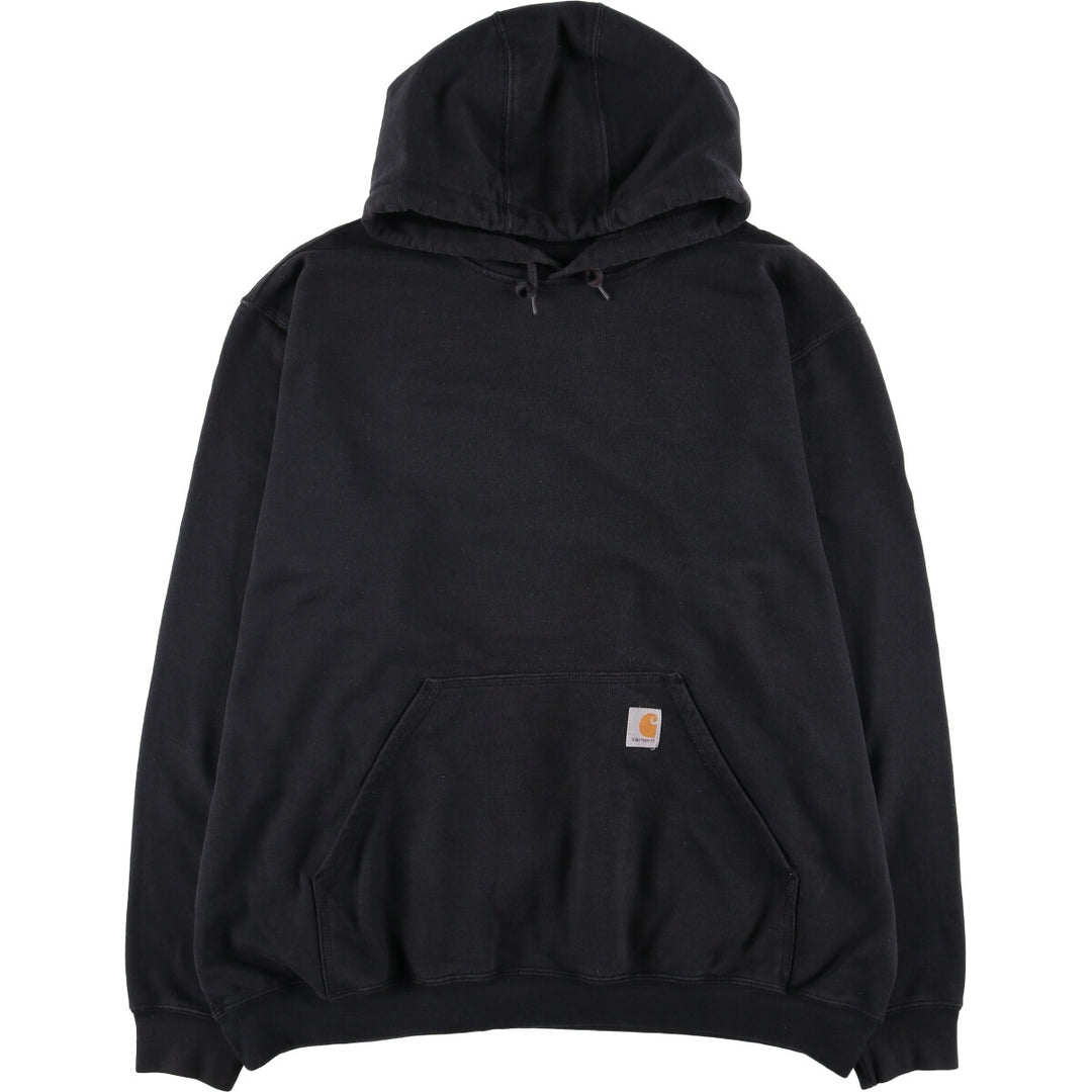 Carhartt ORIGINAL FIT sweatshirt pullover hoodie, men's XL size cotton black type Vintage Second Hand
