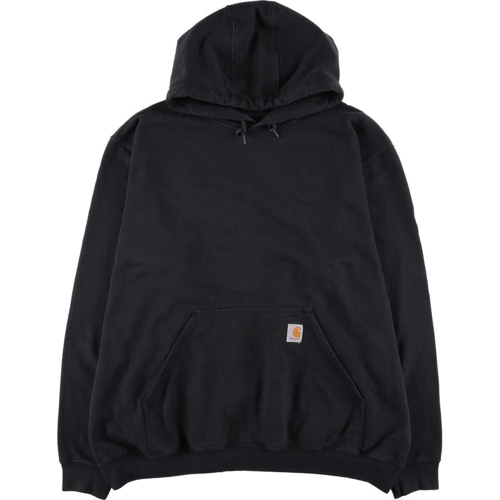 Carhartt ORIGINAL FIT sweatshirt pullover hoodie, men's XL size cotton black type Vintage Second Hand