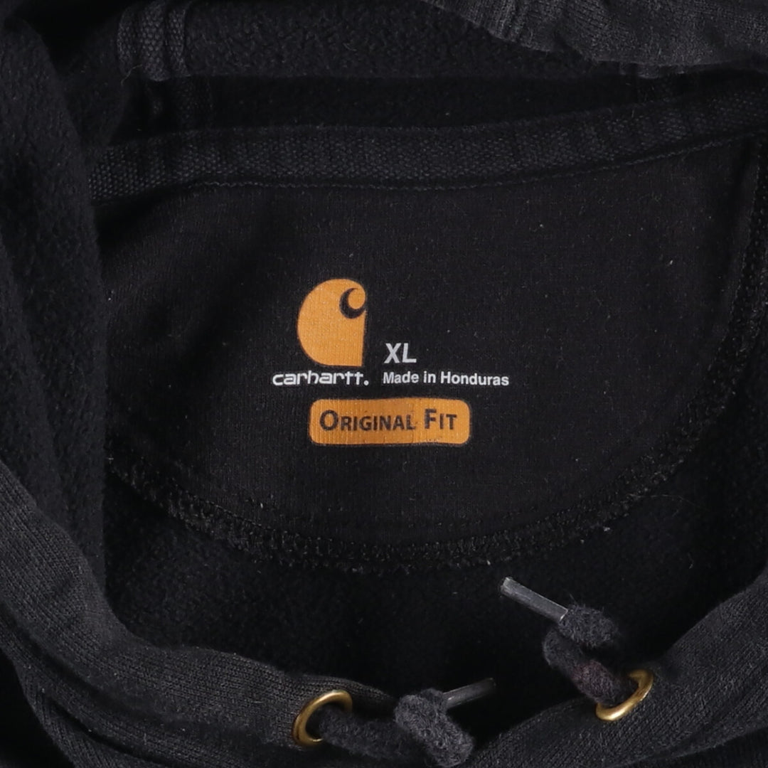 Carhartt ORIGINAL FIT sweatshirt pullover hoodie, men's XL size cotton black type Vintage Second Hand