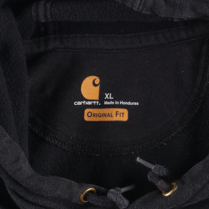 Carhartt ORIGINAL FIT sweatshirt pullover hoodie, men's XL size cotton black type Vintage Second Hand