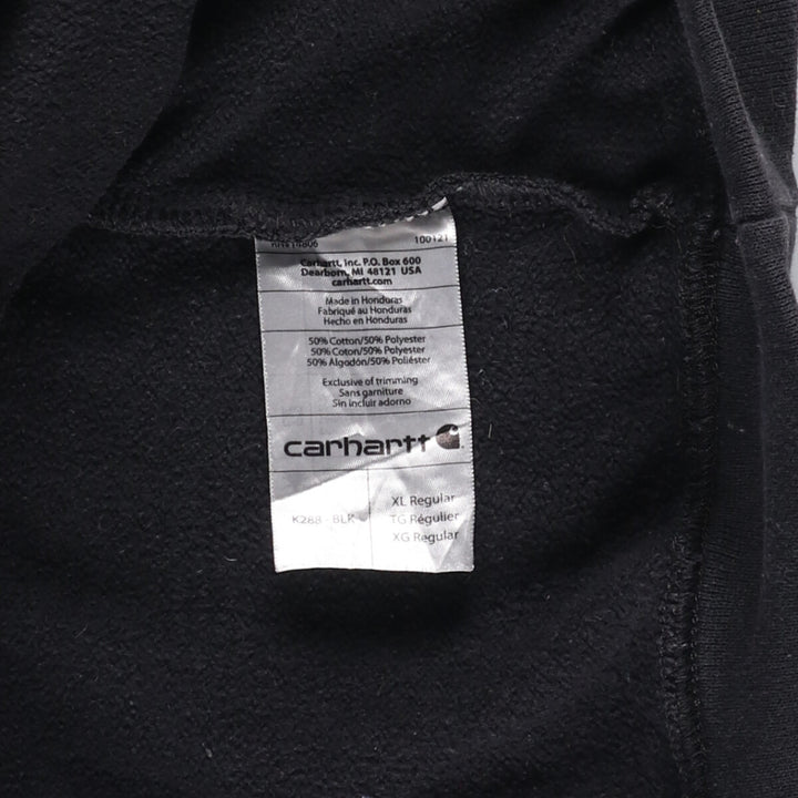 Carhartt ORIGINAL FIT sweatshirt pullover hoodie, men's XL size cotton black type Vintage Second Hand
