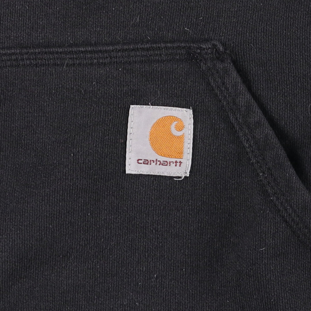 Carhartt ORIGINAL FIT sweatshirt pullover hoodie, men's XL size cotton black type Vintage Second Hand