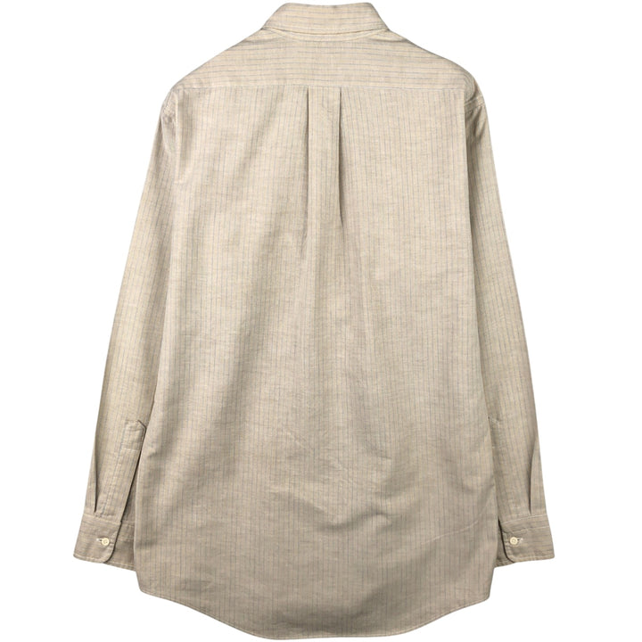 Vintage LLBean long-sleeved button-down striped shirt from the 1980'S to 1990s, made in the USA, size L. unclear Beige type Vintage Second Hand