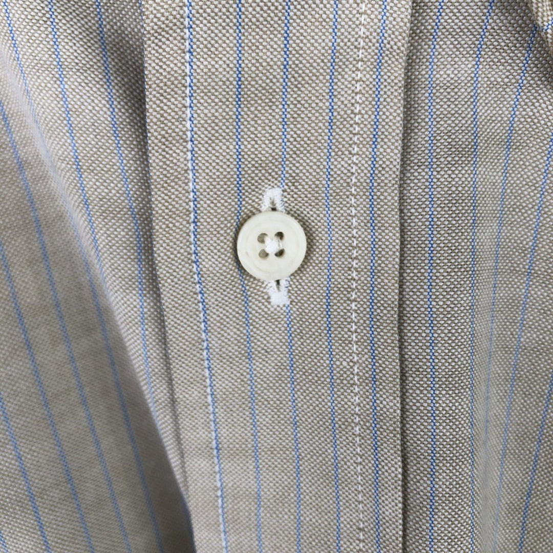 Vintage LLBean long-sleeved button-down striped shirt from the 1980'S to 1990s, made in the USA, size L. unclear Beige type Vintage Second Hand