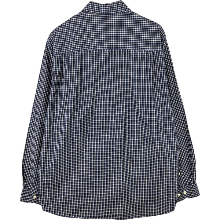 Eddie Bauer Long Sleeve Button-Down Check Shirt, Men's Size M cotton black type Vintage Second Hand