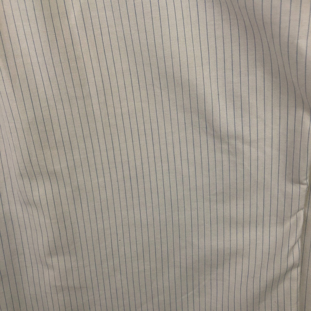 80s-90'S LLBean Long Sleeve Button-Down Striped Shirt Made in USA Men's M Size Vintage cotton white type Vintage Second Hand