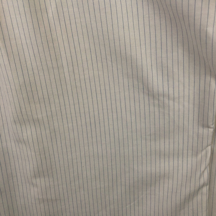 80s-90'S LLBean Long Sleeve Button-Down Striped Shirt Made in USA Men's M Size Vintage cotton white type Vintage Second Hand