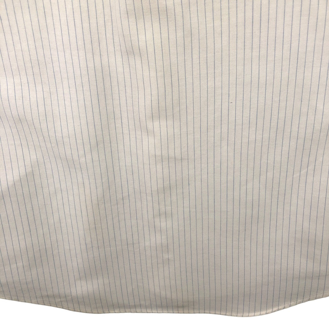 80s-90'S LLBean Long Sleeve Button-Down Striped Shirt Made in USA Men's M Size Vintage cotton white type Vintage Second Hand