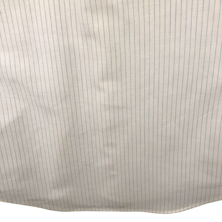 80s-90'S LLBean Long Sleeve Button-Down Striped Shirt Made in USA Men's M Size Vintage cotton white type Vintage Second Hand