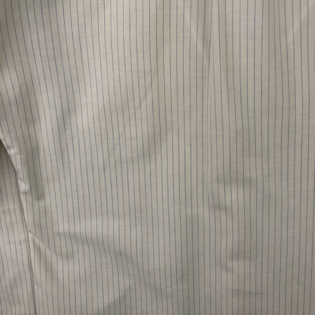 80s-90'S LLBean Long Sleeve Button-Down Striped Shirt Made in USA Men's M Size Vintage cotton white type Vintage Second Hand