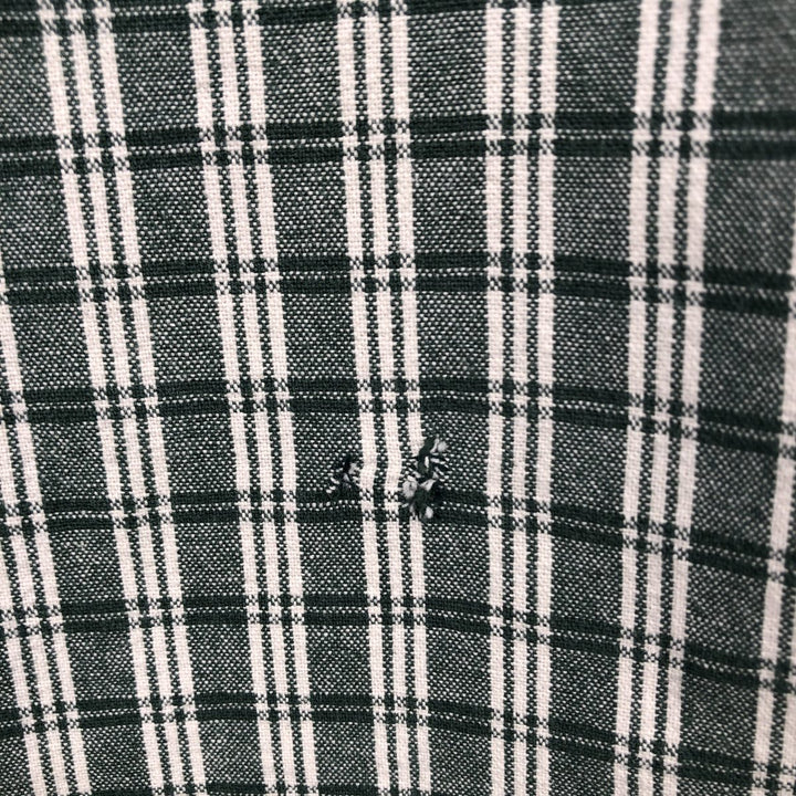 Eddie Bauer Long Sleeve Button-Down Check Shirt, Men's Size L cotton green type Vintage Second Hand