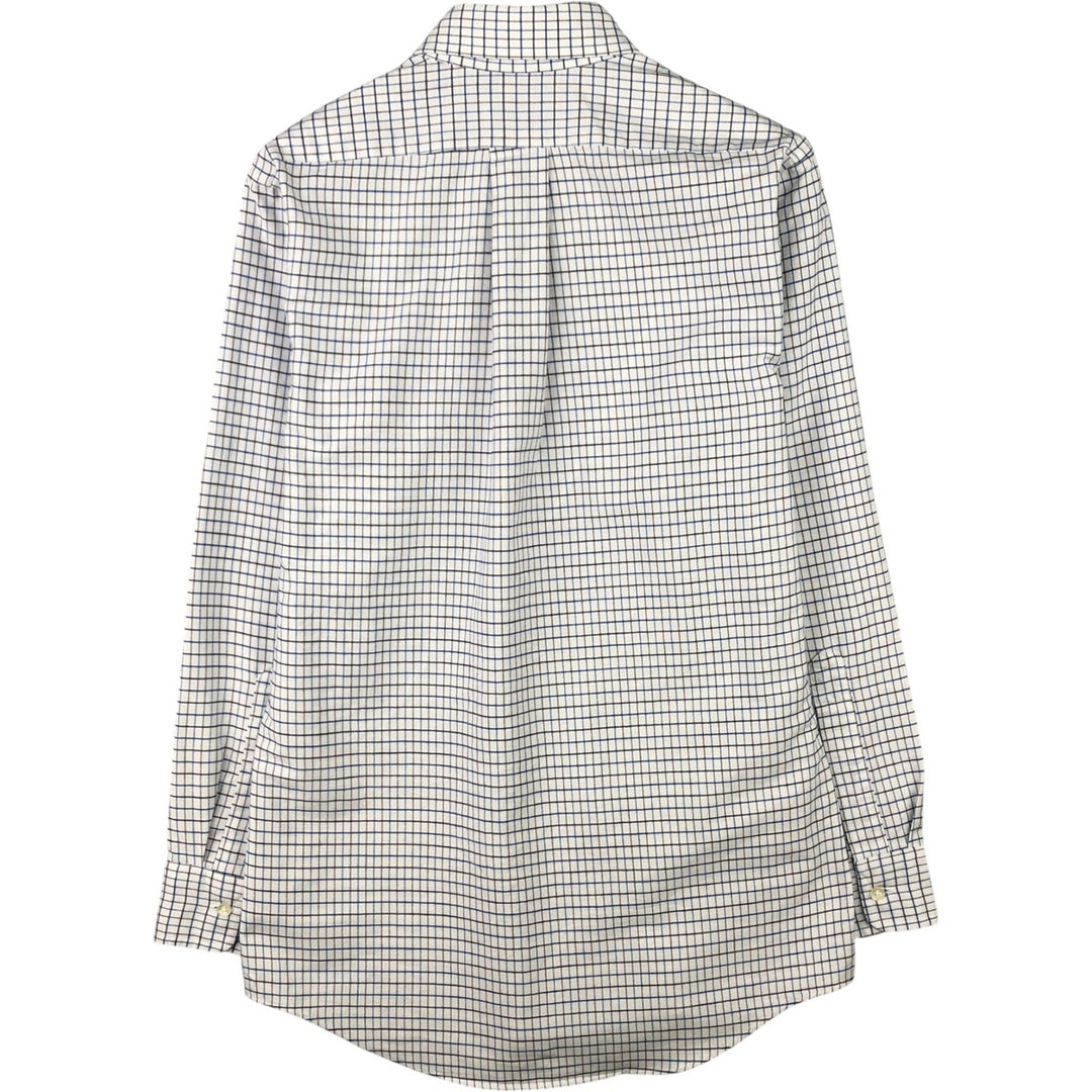 Vintage LLBean long-sleeved button-down check shirt from the 1980'S to 1990s, made in the USA, size M. cotton white type Vintage Second Hand