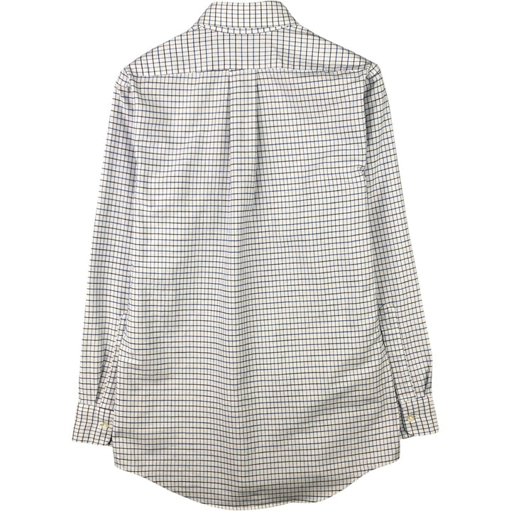 Vintage LLBean long-sleeved button-down check shirt from the 1980'S to 1990s, made in the USA, size M. cotton white type Vintage Second Hand