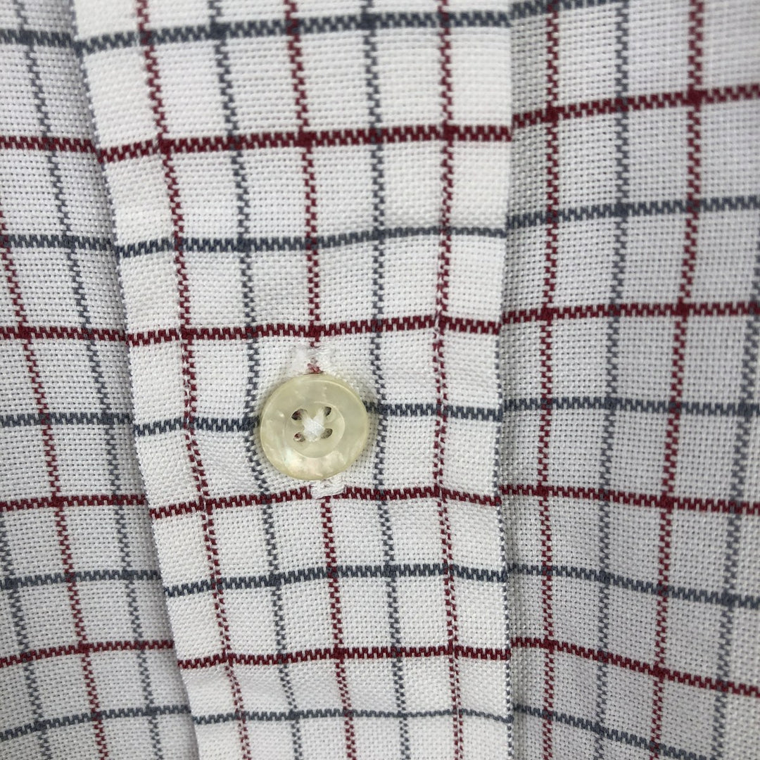 Vintage LLBean long-sleeved button-down check shirt from the 1980'S to 1990s, made in the USA, men's size XL unclear white type Vintage Second Hand