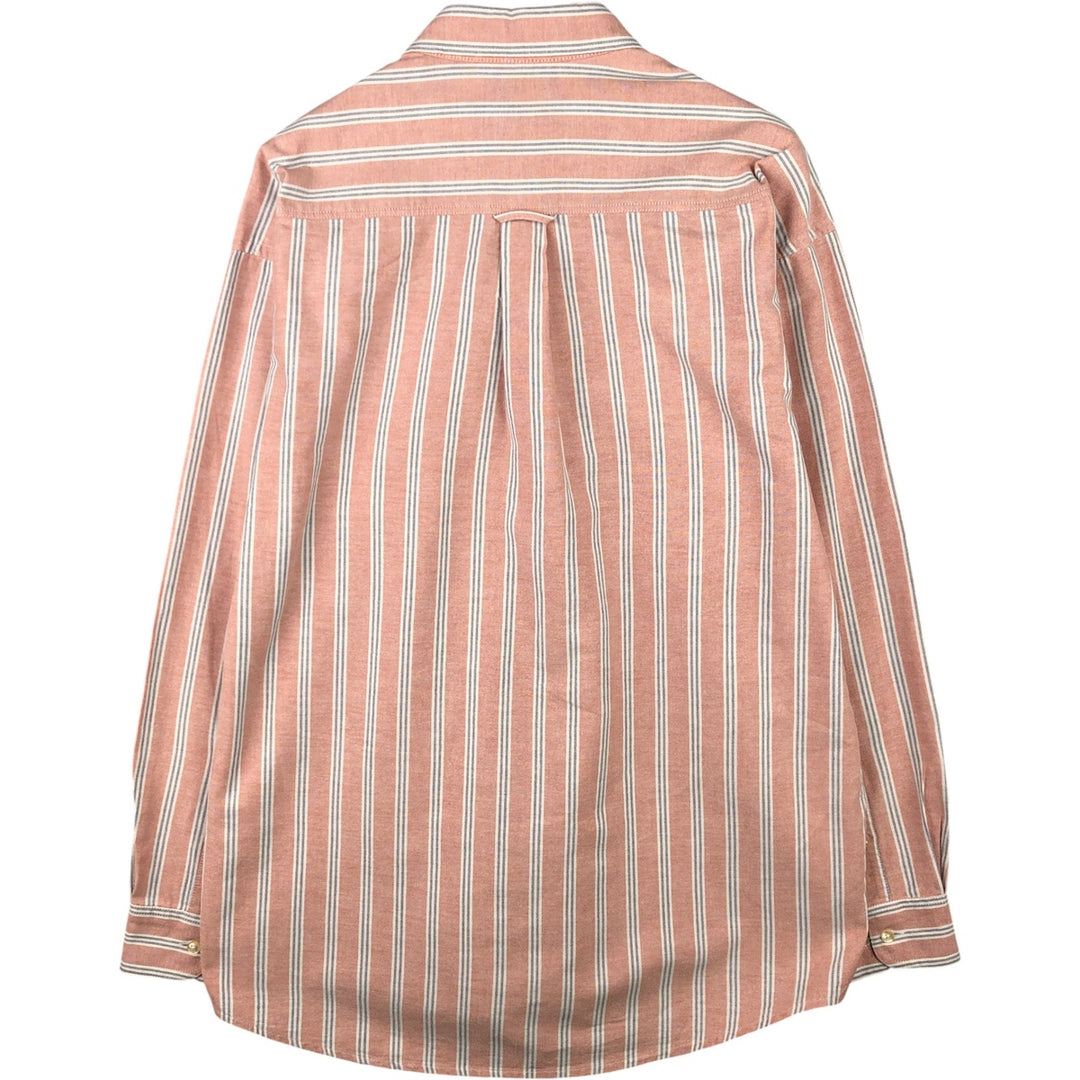 90'S GAP Vintage Long Sleeve Button-Down Striped Shirt, Men's Size L cotton orange type Vintage Second Hand