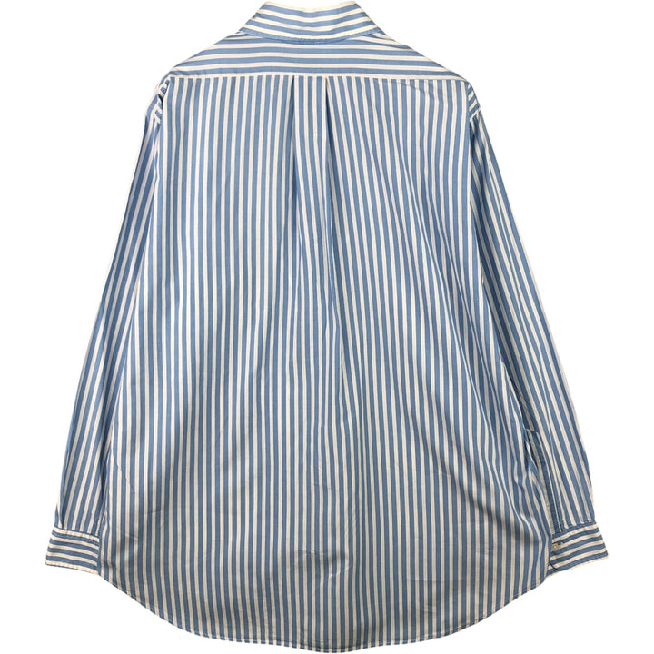 Vintage 1980s-1990'S Brooks Brothers Est. 1818 long-sleeved button-down striped shirt, Made in USA, Men's XL cotton Blue type light blue Vintage Second Hand