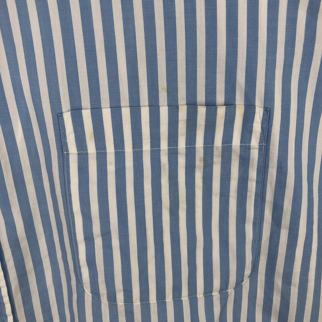 Vintage 1980s-1990'S Brooks Brothers Est. 1818 long-sleeved button-down striped shirt, Made in USA, Men's XL cotton Blue type light blue Vintage Second Hand