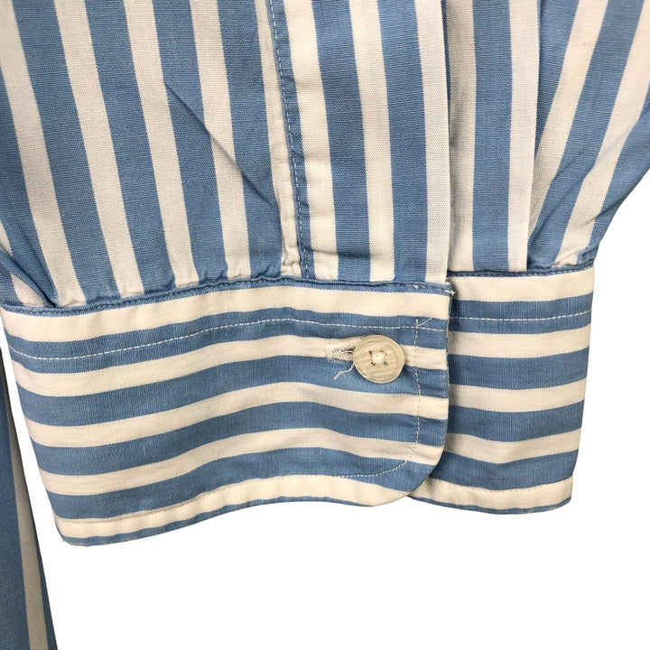 Vintage 1980s-1990'S Brooks Brothers Est. 1818 long-sleeved button-down striped shirt, Made in USA, Men's XL cotton Blue type light blue Vintage Second Hand