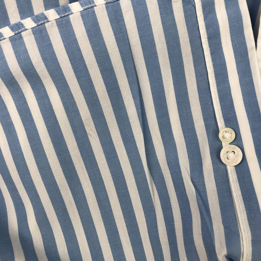 Vintage 1980s-1990'S Brooks Brothers Est. 1818 long-sleeved button-down striped shirt, Made in USA, Men's XL cotton Blue type light blue Vintage Second Hand