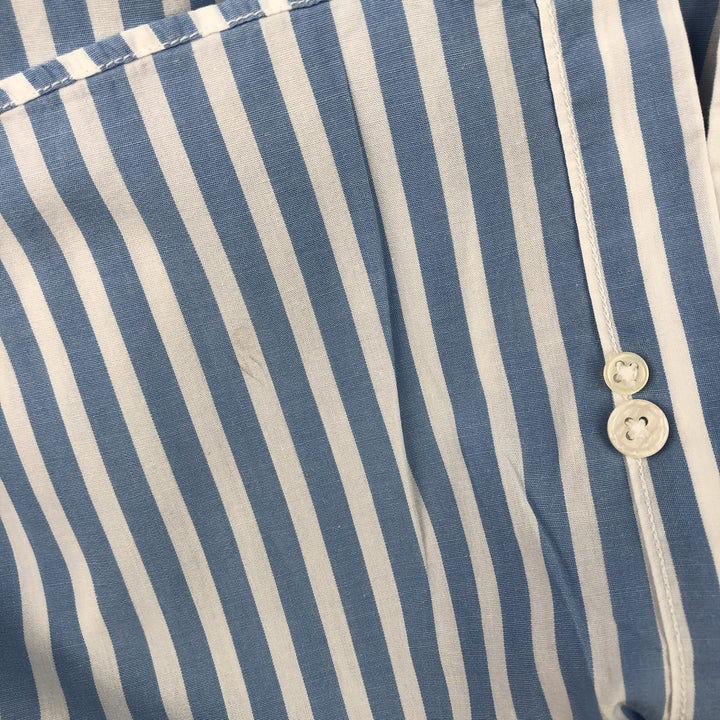 Vintage 1980s-1990'S Brooks Brothers Est. 1818 long-sleeved button-down striped shirt, Made in USA, Men's XL cotton Blue type light blue Vintage Second Hand