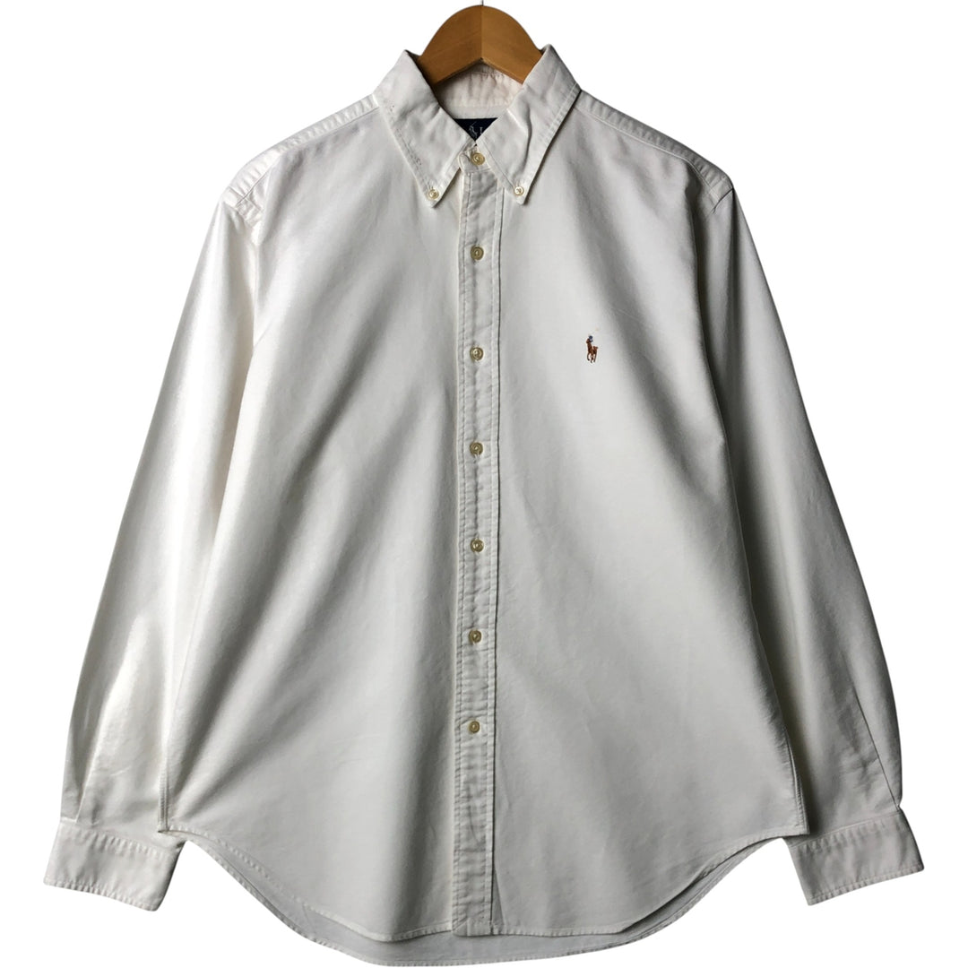 Ralph Lauren Classic Fit Long Sleeve Button Down Shirt, Men's Size L cotton white type Vintage Second Hand