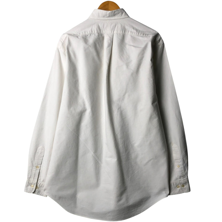 Ralph Lauren YARMOUTH long sleeve button down shirt, men's size M cotton white type Vintage Second Hand