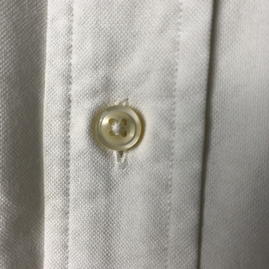 Ralph Lauren YARMOUTH long sleeve button down shirt, men's size M cotton white type Vintage Second Hand