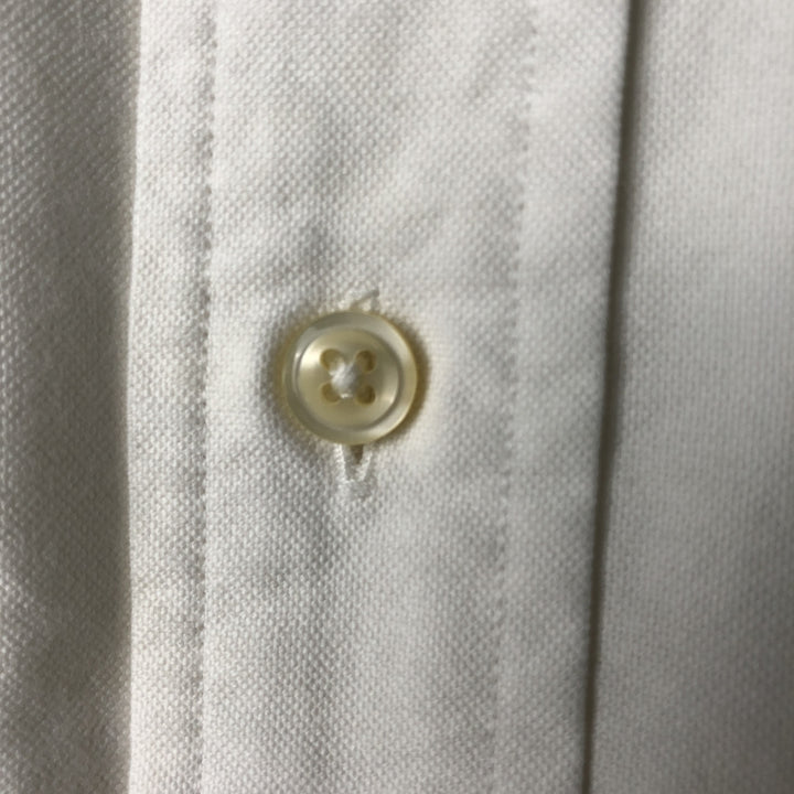 Ralph Lauren YARMOUTH long sleeve button down shirt, men's size M cotton white type Vintage Second Hand