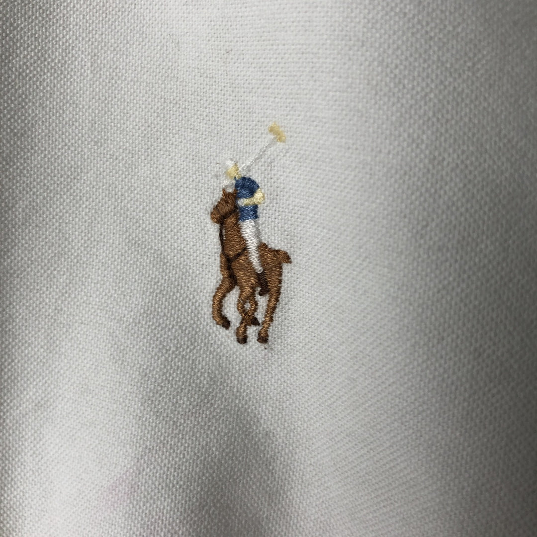 Ralph Lauren YARMOUTH long sleeve button down shirt, men's size M cotton white type Vintage Second Hand