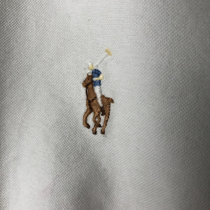 Ralph Lauren YARMOUTH long sleeve button down shirt, men's size M cotton white type Vintage Second Hand