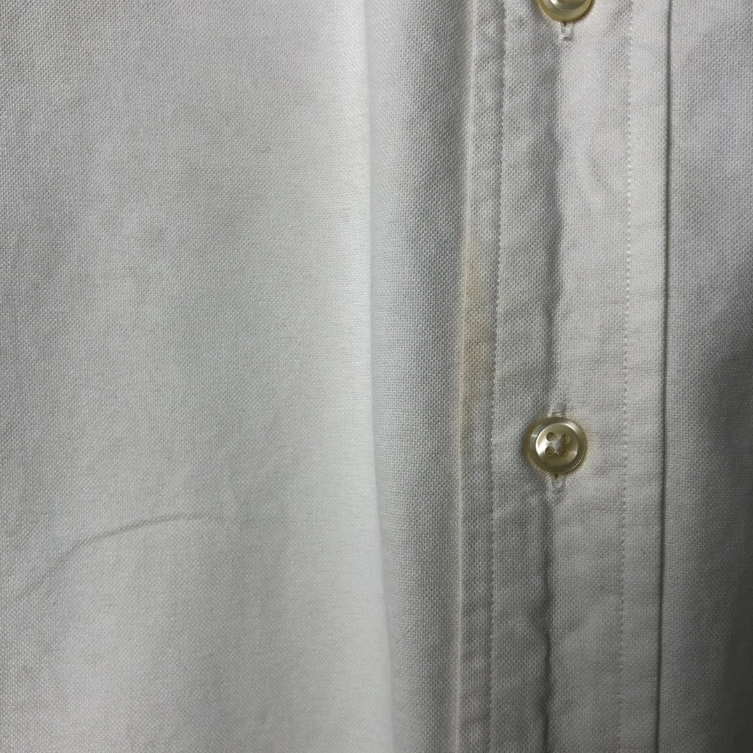 Ralph Lauren YARMOUTH long sleeve button down shirt, men's size M cotton white type Vintage Second Hand