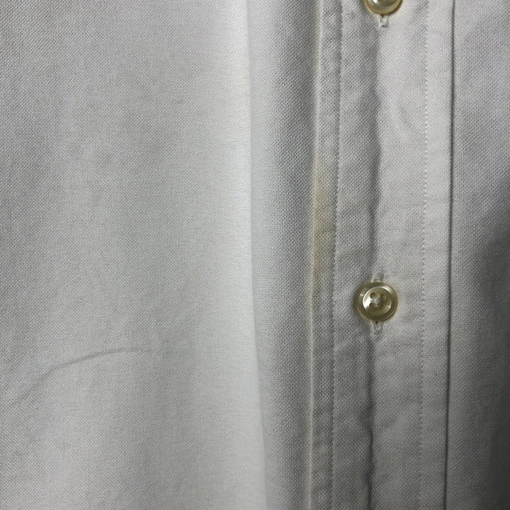 Ralph Lauren YARMOUTH long sleeve button down shirt, men's size M cotton white type Vintage Second Hand