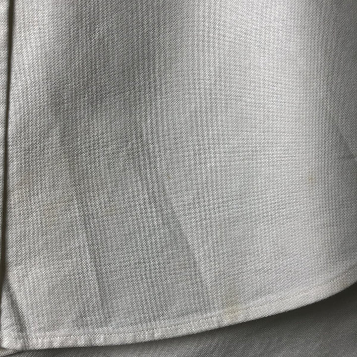 Ralph Lauren YARMOUTH long sleeve button down shirt, men's size M cotton white type Vintage Second Hand