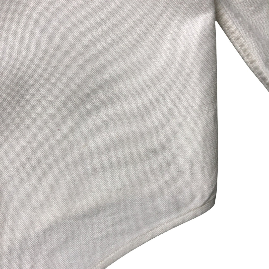 Ralph Lauren YARMOUTH long sleeve button down shirt, men's size M cotton white type Vintage Second Hand