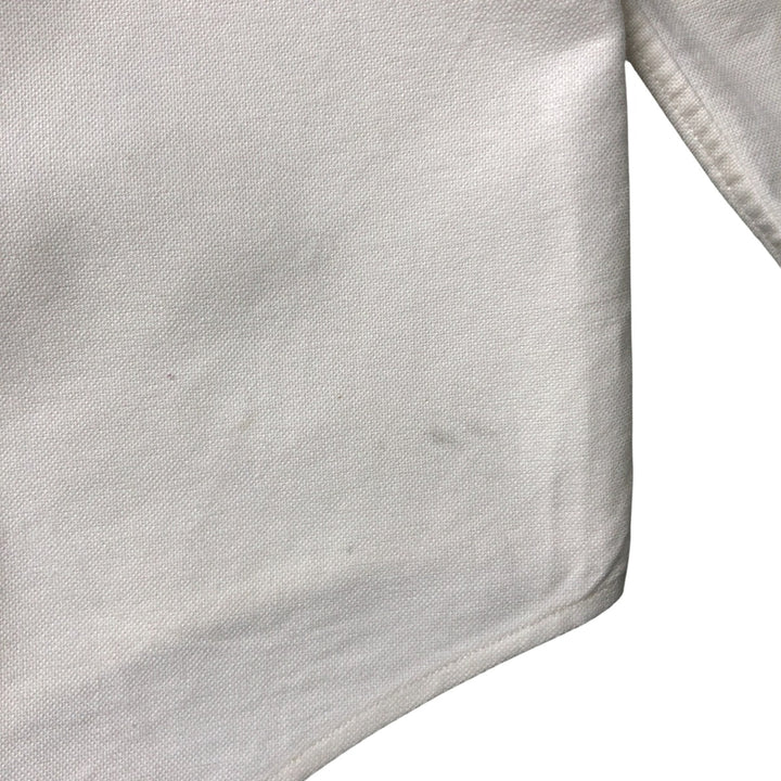 Ralph Lauren YARMOUTH long sleeve button down shirt, men's size M cotton white type Vintage Second Hand