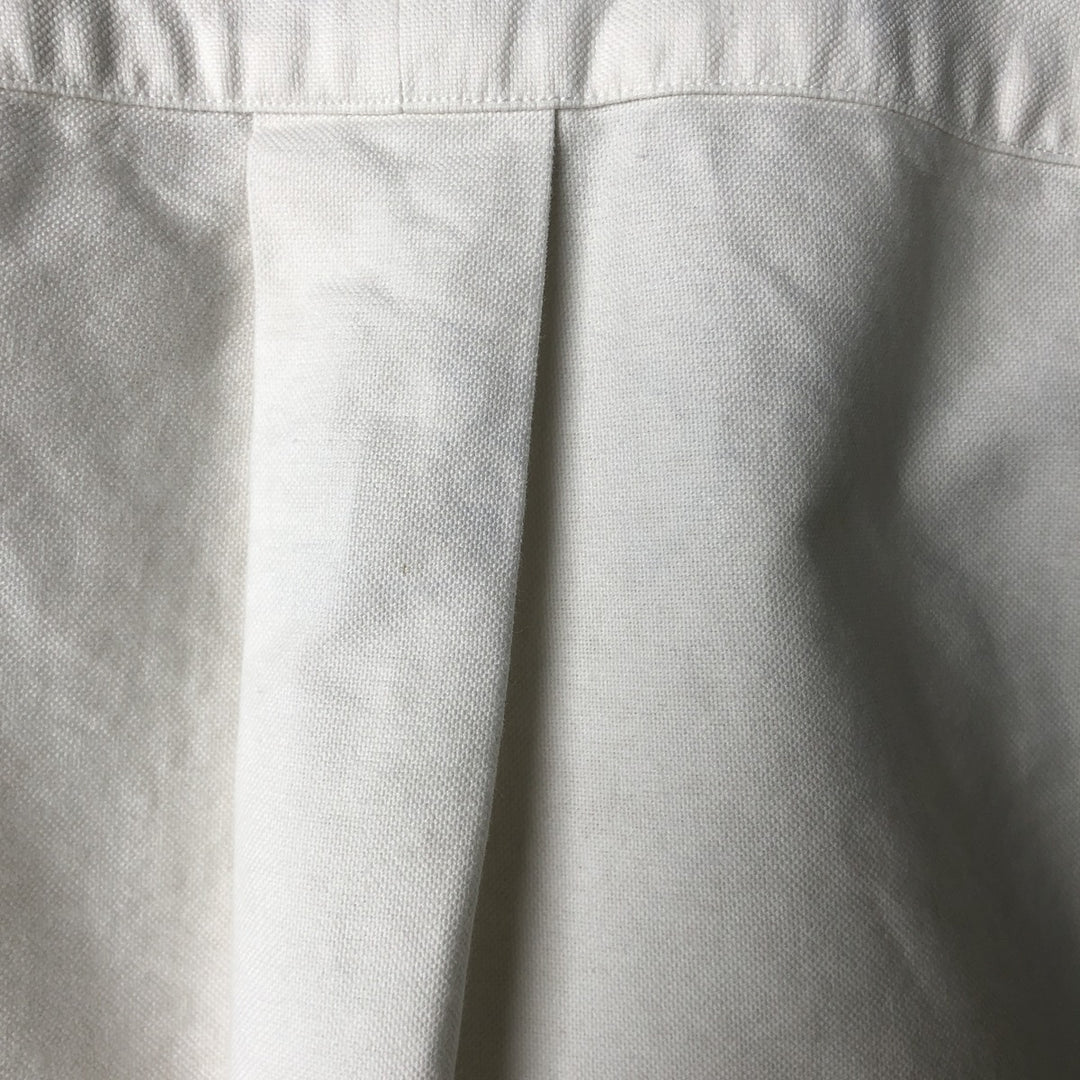 Ralph Lauren YARMOUTH long sleeve button down shirt, men's size M cotton white type Vintage Second Hand