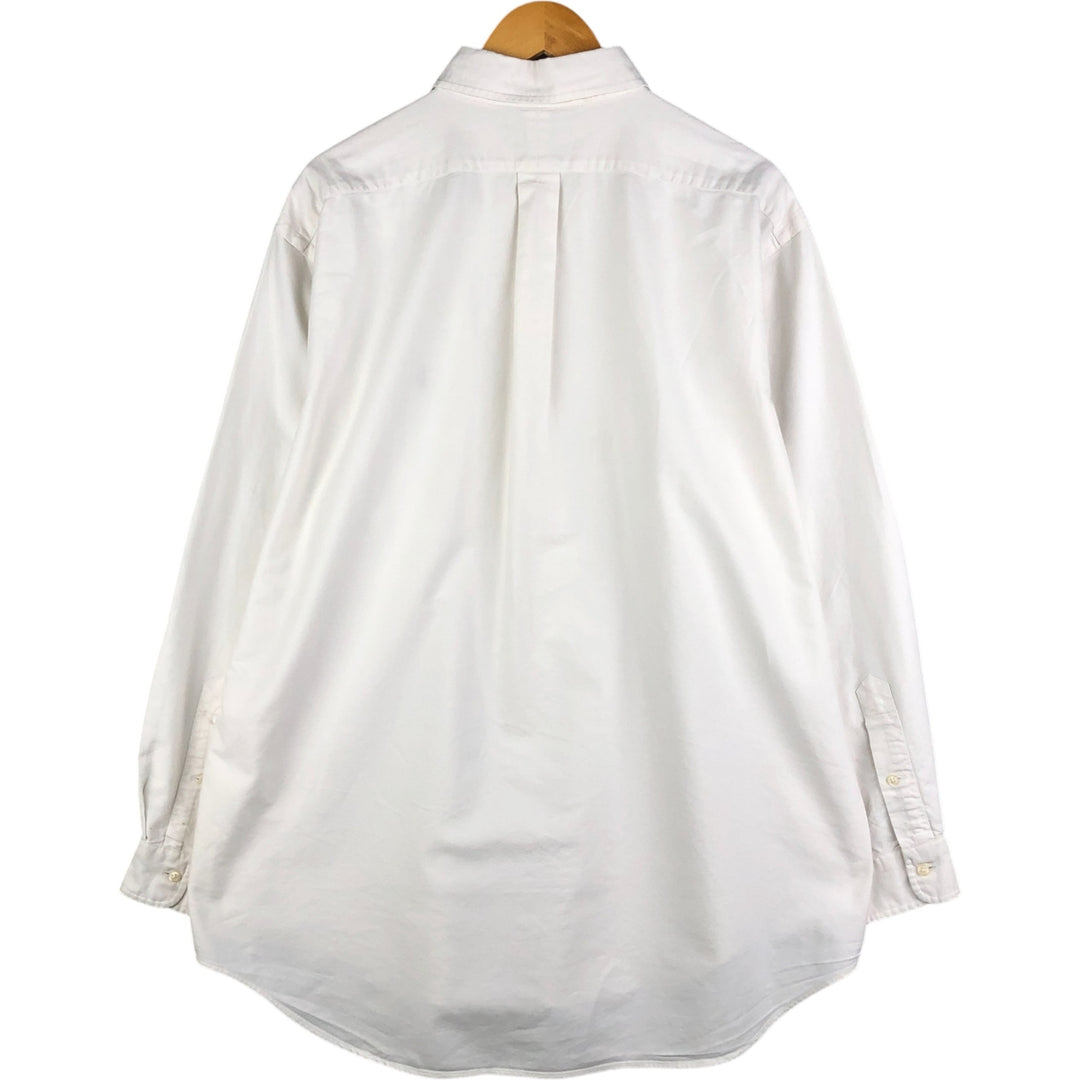 Ralph Lauren YARMOUTH long sleeve button down shirt, men's XL size cotton white type Vintage Second Hand