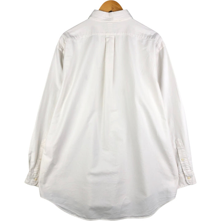 Ralph Lauren YARMOUTH long sleeve button down shirt, men's XL size cotton white type Vintage Second Hand