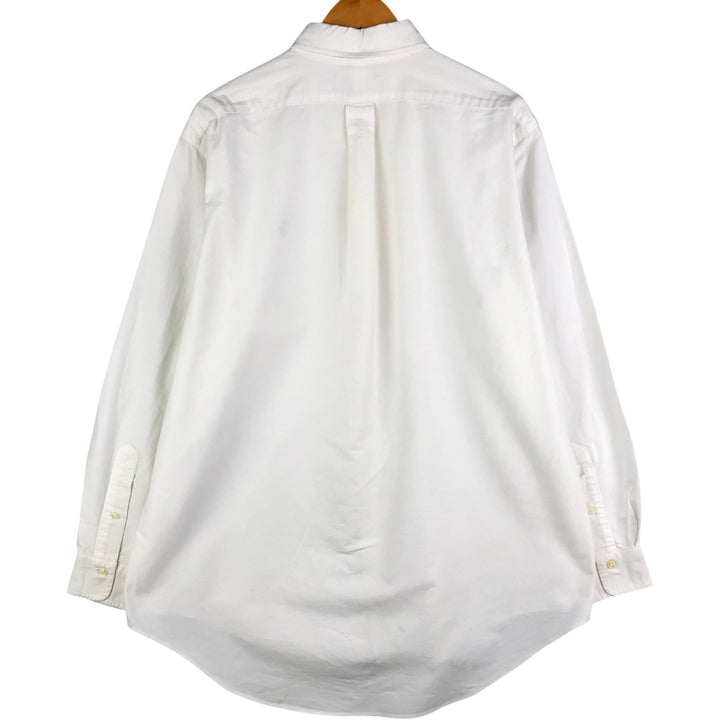 Ralph Lauren long sleeve button down shirt, men's size L cotton white type Vintage Second Hand