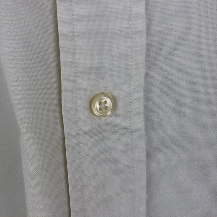 Ralph Lauren long sleeve button down shirt, men's size L cotton white type Vintage Second Hand