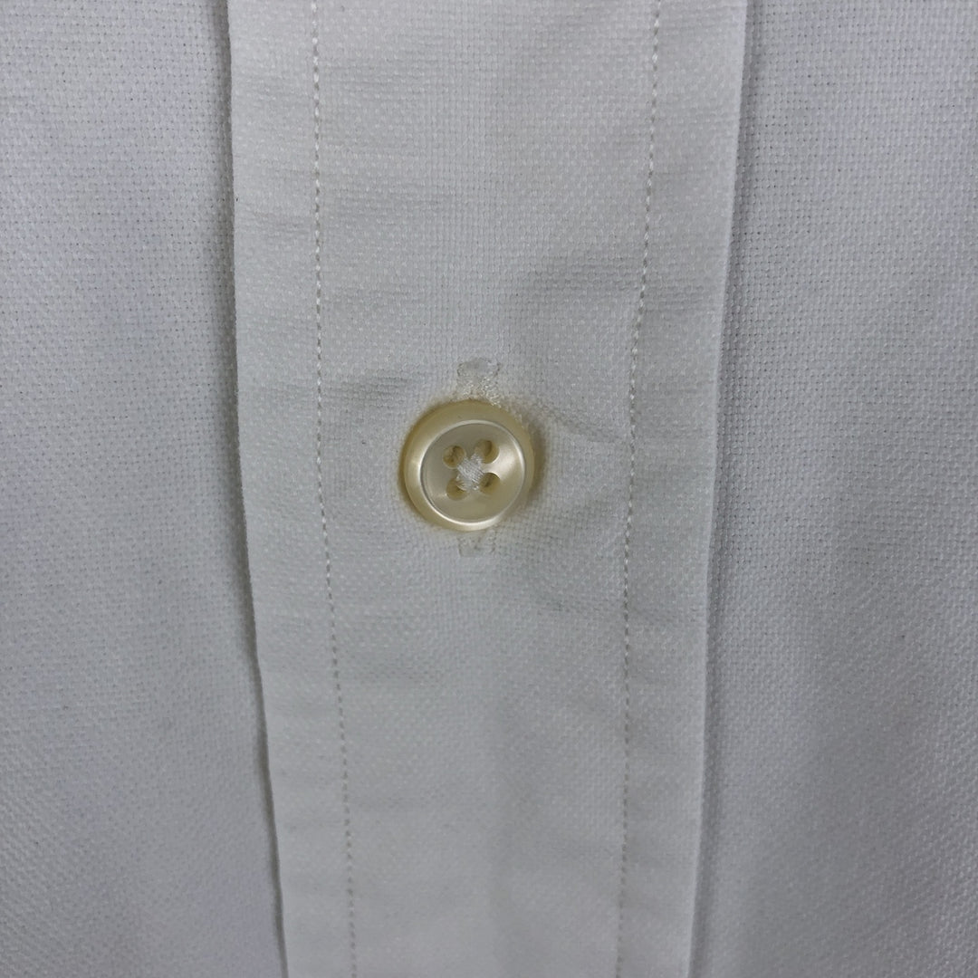 Ralph Lauren YARMOUTH long sleeve button down shirt, men's size L cotton white type Vintage Second Hand