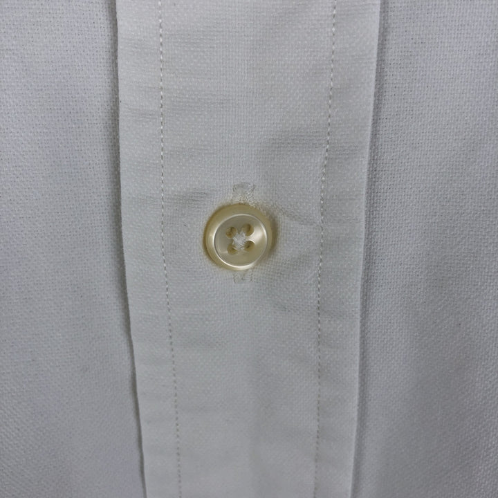Ralph Lauren YARMOUTH long sleeve button down shirt, men's size L cotton white type Vintage Second Hand