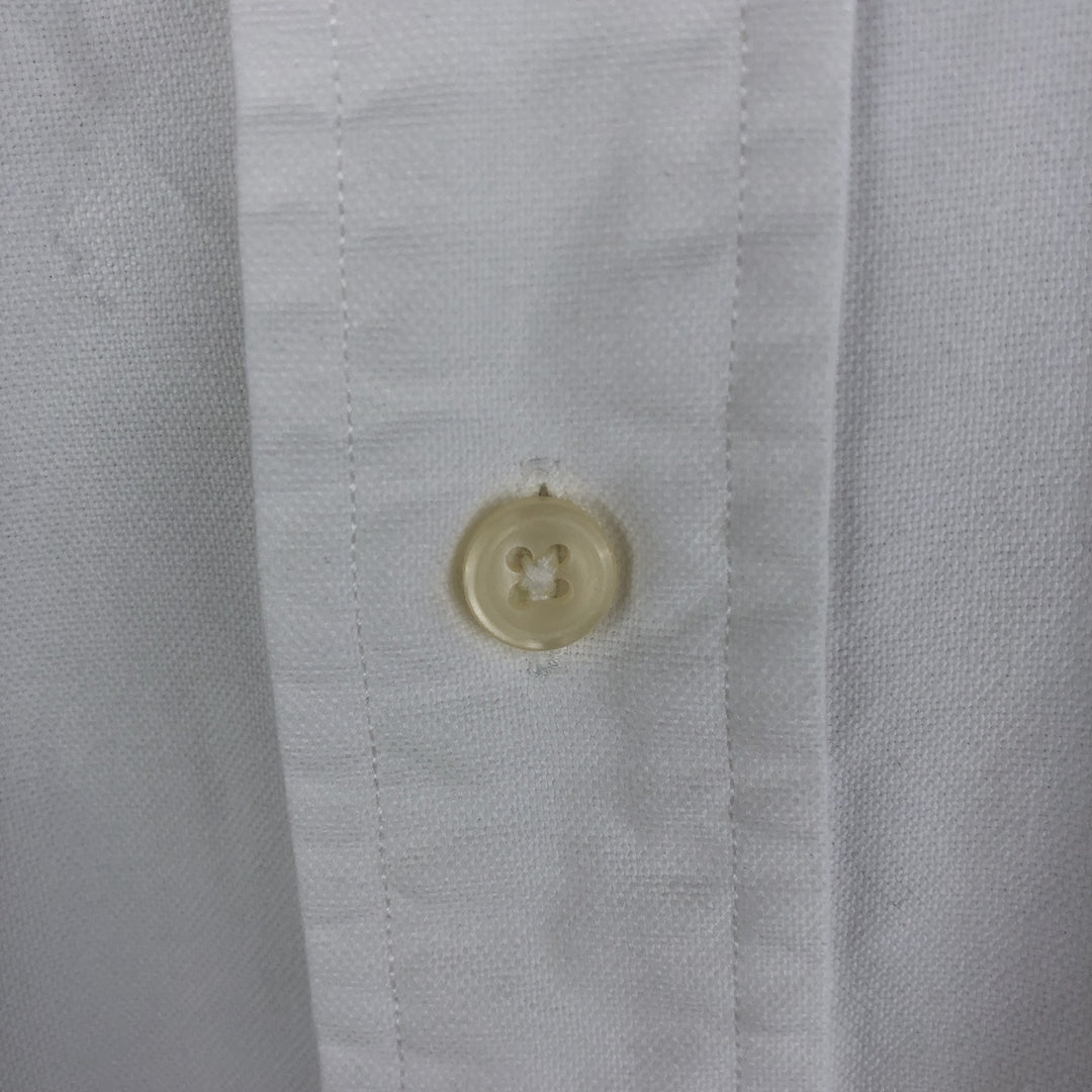Ralph Lauren YARMOUTH long sleeve button down shirt, men's size L cotton white type Vintage Second Hand